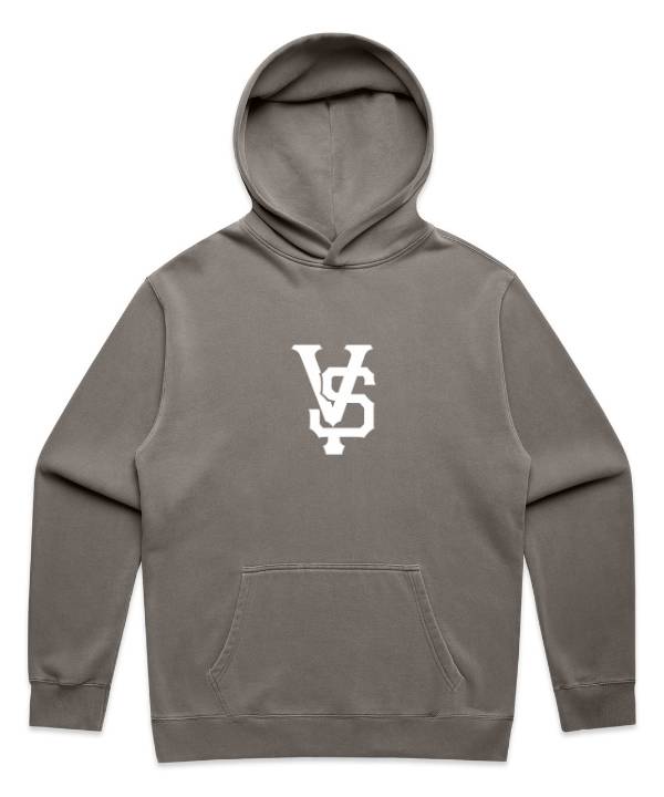 Embroidered VS Logo Hoodie | Faded Grey